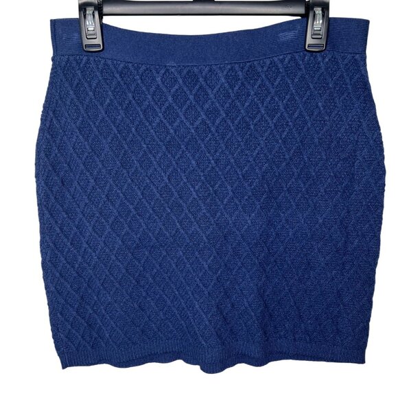 Lilly Pulitzer Womens Blue Textured Knit Skirt 44% Viscose  Size Large - Picture 2 of 8
